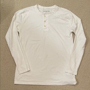 Crewcuts White Long Sleeve Henley Tee